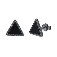 wholesale 925 Sterling Silver Black Onyx Zircon Celtic Viking Stud Earrings Hypoallergenic Punk Gothic Jewelry for Women Men-Black onyx-E-Black onyx-E