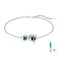 wholesale 925 Sterling Silver Infinity Paw Print Cremation Memorial Urn Bracelet Wholesale With Screwdriver Tools-0-10