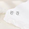 wholesale 925 Sterling Silver Horse Head Horseshoe Cubic Zirconia Stud Earrings for Women Girls -0-4
