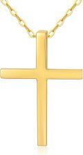 wholesale 14K Gold Classic Cross Pendant Necklace for Women - 16 & 18 Chain-0-0