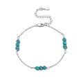 wholesale 925 Sterling Silver Bracelet With Turquoise Beads-0-0