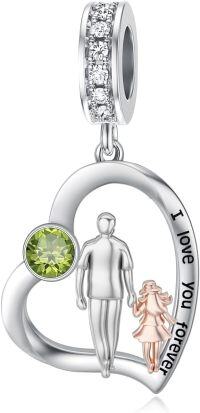 wholesale 925 Sterling Silver Family Love Charm Bracelet for Daughter Mother Lover - Birthday Valentine's Day Gifts-02-08-August