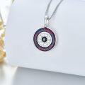 wholesale Sterling Silver Evil Eye Pendant Necklace for Women Greek Protection Amulet Gift-0-19