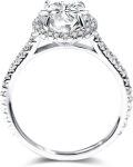 wholesale Gold 10k Moissanite 1ct Oval Halo Ring for Women Engagement Wedding-0-1