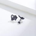 wholesale 925 Sterling Silver Heart-Shaped Horse Stud Earrings for Women - Hypoallergenic -0-1