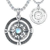 wholesale TOUPOP Christmas Gifts For Wife Compass Necklace Sterling Silver Compass Urn Necklace Cremation Jewelry For Women Wife Girlfriend Mother Sister -style_name:B-Enjoy The Journey