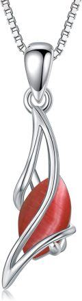 wholesale Sterling Silver Gemstone Pendant Necklace for Women Fine Jewelry Gift-0-23