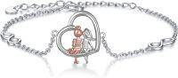 wholesale 925 Sterling Silver AOBOCO Sisters Bracelet with Heart and Girls Design s for Women-04-2 Sisters