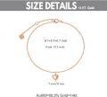 wholesale 14K Gold Stone Puff Heart Anklet for Women 9+1+1 Inch-0-2