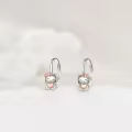 wholesale 925 Sterling Silver Heart-Shaped Kitty Bowknot Huggie Hoop Earrings Wholesale Gift for Girls and Women-0-1