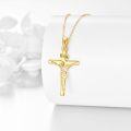 wholesale 14K Gold Crucifix Pendant Necklace Christian s for Men & Women-0-1