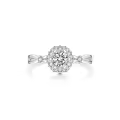 TOUPOP 18k White Gold Plated Moissanite 1 Ct D Color Vvs1 Promise Ring-0-1