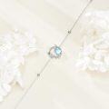 wholesale 925 Sterling Silver Moonstone Leaf Design Adjustable Bracelet for Women Gifts-0-2
