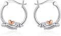 wholesale 925 Sterling Silver Dachshund Hoop Earrings for Women – Hypoallergenic, 10mm, 3g Pair-0-0