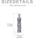 wholesale TOUPOP Dragon Urn Necklaces For Ashes, Cylinder Bar Urn Necklace 925 Sterling Silver Celtic Dragon Keepsake Necklace For Ashes Memorial Cremation Jewelry For Ashes Gifts For Women Men -0-5