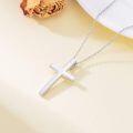 wholesale 925 Sterling Silver Cross Pendant with Chain - Elegant Religious Jewelry for Women and Men-0-3