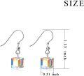 wholesale 925 Sterling Silver Rainbow Cubic Zirconia Hypoallergenic Dangle Earrings-0-2
