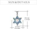 wholesale 925 Sterling Silver Cross & Star of David Pendant with Abalone Shell Inlay and 18 Chain - Religious Jewelry for Women Men Gifts-0-4