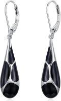 wholesale 925 Sterling Silver Blue Enamel Tear Drop Leverback Earrings for Women Gift Ideas-0-30