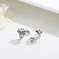 wholesale 925 Sterling Silver Cow Head Cowboy Hat Stud Earrings for Women Girls  48x36mm-0-1