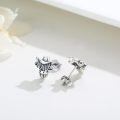 wholesale 925 Sterling Silver Cow Head Cowboy Hat Stud Earrings for Women Girls  48x36mm-0-1