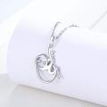 wholesale 925 Sterling Silver 925 Cute Sloth Charm Necklace Gift for Women Girls-0-3