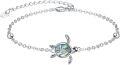 wholesale 925 Sterling Silver Abalone Shell Sea Turtle Charm Anklet for Women Girls Beach Foot Chain s 4-8 Adjustabe Size-0-0