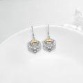 wholesale 925 Sterling Silver Queen Bee Crown Dangle Drop Earrings for Women Girls Mom Daughter Gift-0-2