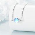 wholesale 925 Sterling Silver Moonstone Bead Pendant Chain Necklaces for Women Mother's Day Gifts Jewelry Accessories-0-1