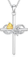 wholesale 925 Sterling Silver Birthstone Infinity Butterfly Cross Necklace for Women Gift for Mom Daughter Wife-0-0