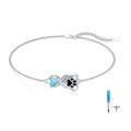 wholesale 925 Sterling Silver Infinity Paw Print Cremation Memorial Urn Bracelet Wholesale With Screwdriver Tools-0-8