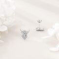 wholesale 925 Sterling Silver Highland Cow Head Stud Earrings for Women Girls  48x36mm-0-3