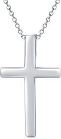 wholesale 925 Sterling Silver Cross Pendant with Chain - Elegant Religious Jewelry for Women and Men-0-0