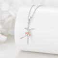 wholesale 925 Sterling Silver Ballet Dancer Sports Pendant Necklace - Gifts for Women-0-2