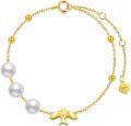wholesale 14K Gold Cultured Pearl Bracelet for Women 6 8 -0-0