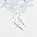 wholesale 925 Sterling Silver Hypoallergenic Faith Cross Dangle Earrings for Women - Christian  Ideas-0-1