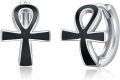 wholesale 925 Sterling Silver Ankh Symbol Stud Earrings for Men - Father's Day Gifts for Dads and Husbands-0-0