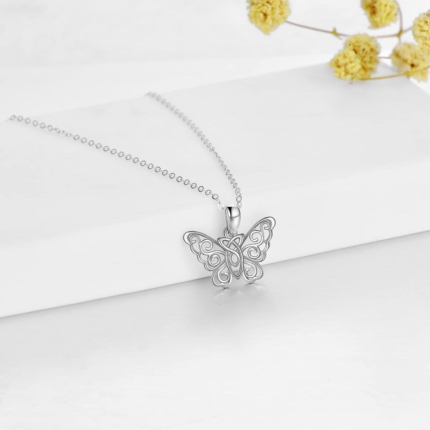  Sterling Silver Filigree Butterfly Celtic Knot Irish Jewelry Birthday Gifts for Women -0-4