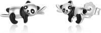 wholesale 925 Sterling Silver Panda Stud Earrings for Women Girls Hypoallergenic -Panda