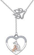 wholesale TOUPOP Wolf Necklace Sterling Silver Wolf Paw Y Pendant Necklace Birthday Christmas Friendship Valentines Mothers Day Jewelry For Women Wolf Loves -0-0