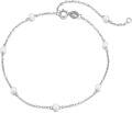 wholesale 14K White Gold Freshwater Pearl Anklet for Women Elegant Beach Foot Chain Gift-0-0