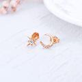 wholesale 14K Rose Gold  Crystal Moon & Star Stud Earrings for Women-0-3