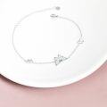 wholesale TOUPOP Sterling Silver Butterfly Bracelet Anklet Created Opal Butterfly Jewelry Gifts For Women Birthday Christmas Day Gifts -0-4
