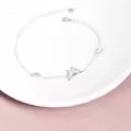 TOUPOP Sterling Silver Opal Butterfly Bracelet Anklet Jewelry Gifts-0-4