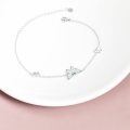 TOUPOP Sterling Silver Opal Butterfly Bracelet Anklet Jewelry Gifts-0-4