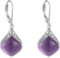 wholesale 925 Sterling Silver Celtic Teardrop Filigree Earrings Jewelry Gifts for Women-Amethyst teardrop earrings