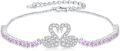 wholesale 925 Sterling Silver Swan Pink Gemstone Bracelet for Women-0-0