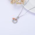 TOUPOP Sterling Silver Floral Pendant Birth Month Flower Necklace-0-3
