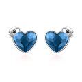 wholesale 925 Sterling Silver Red Heart Crystal Earrings Wholesale For Women And Girls-0-6