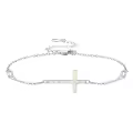 wholesale 925 Sterling Silver Cross Opal Infinity Chain Bracelet Wholesale for Women (Adjustable)-0-0